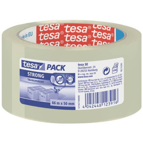 Nastri adesivi per la spedizione tesa tesapack® forte 50 mm x 66 m trasparente 57167-00000-05