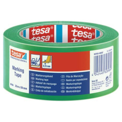 Nastro per segnalazioni in PVC tesa Tesaflex® 60760 rivestito gomma resina 50mmX33m verde - 60760-00