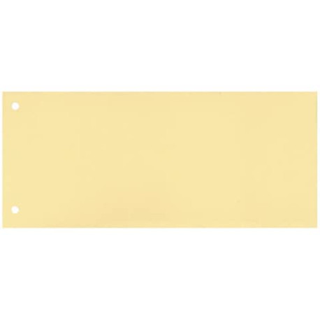 Separatore per archivio con due fori Q-Connect 24x10,5 cm 190 g/m² giallo conf. da 100 - KF00516