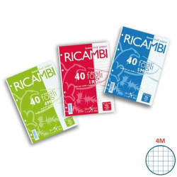 Ricambi per quaderni Maxima Pigna a 4 fori 80 g/m² A5 4mm Conf. 40 pezzi - 00629044M