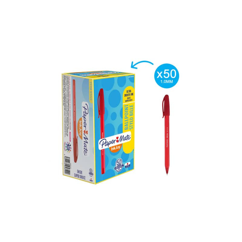 Penna a sfera stick Paper Mate Inkjoy 100 CAP ULV M 1 mm rosso S0957140 -  Lineacontabile
