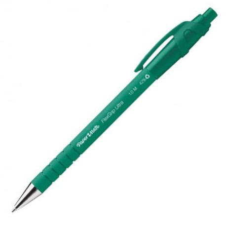 Penna a sfera a scatto Paper Mate Flexgrip Ultra M 1,0 mm verde S0190453