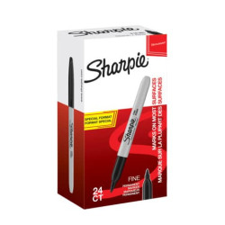 Marcatori permanente Sharpie Fine F punta conica 1 mm nero special pack 24 pezzi - 2077128