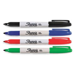 Marcatori permanenti Sharpie Fine punta conica 1 mm assortiti wallet da 4 - S0810970