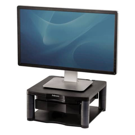 Supporto FELLOWES Premium Plus per monitor plastica riciclata grafite 34,3x33,3x6,4-16,5 cm - 916950