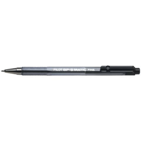 Penna a sfera a scatto Pilot BPS Matic punta fine 0,7 mm nero 001625