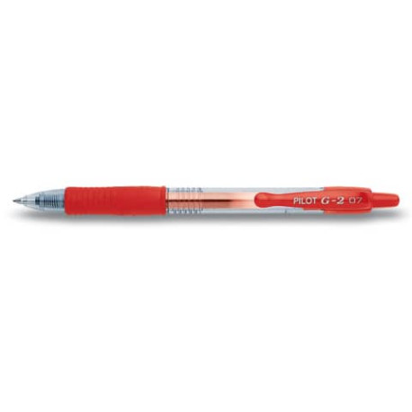 Penna a sfera a scatto Pilot G-2 0,7 mm rosso 001522