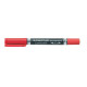 Marcatore doppia punta Staedtler Lumocolor permanent duo 348 0,6-1,5 mm rosso - 348-2