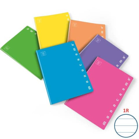 Quaderno 42 fogli PIGNA Monocromo Fluo A4 a righe 1R assortiti 02267921R