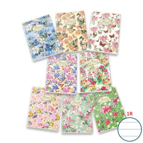 Quaderno a righe 42 fogli PIGNA Maxi Nature Flowers A4 1R assortiti 02298851R