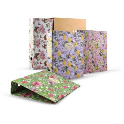 Registratore a 2 anelli con custodia PIGNA Nature Flowers con dorso da 8 cm 28,5x35 cm assortiti - 0