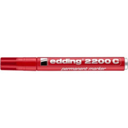 Marcatore permanente edding 2200 C punta scalpello 1-5 mm rosso 4-2200C002