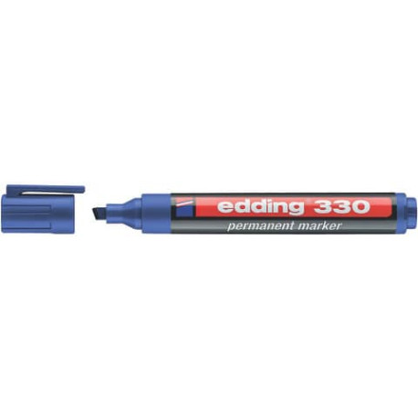 Marcatore permanente edding 330 punta scalpello 1-5 mm blu 4-330003