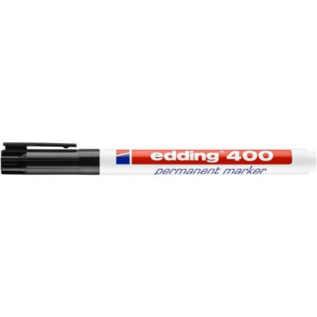 Marcatore permanente edding 400 punta conica 1 mm nero 4-400001