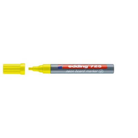 Marcatore Neon per lavagne edding 725 punta scalpello 2-5 mm giallo fluorescente - 4-725065