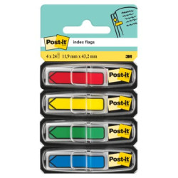 Segnapagina removibili Post-it® Index Mini "Freccia" classici assortiti 4 confezioni da 24 - 684ARR3