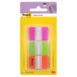 Segnapagina removibii Post-it® Index Strong colori vivaci 3 blocchetti da 22 - 686-PGOEU