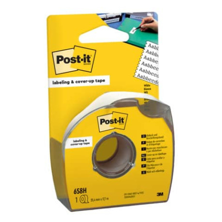 Nastro adesivo per correzione Post-it® Cover Up in carta removibile 8 righe - 658H