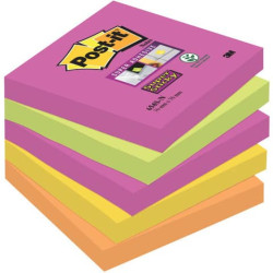 Foglietti riposizionabili Post-it® Super Sticky Cape Town 76x76 mm assortiti conf. 6 blocchetti da 9