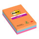 Foglietti Post-it® Super Sticky XXL Bangkok a righe assortiti conf. 3 blocchetti da 90 ff - 4690-SS3