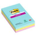 Foglietti Post-it® Super Sticky XXL Miami a righe assortiti conf. 3 blocchetti da 90 ff - 4690-SS3MI