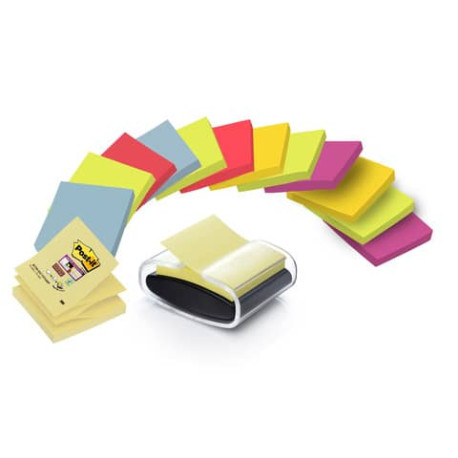 Dispenser per foglietti adesivi Post-it® Z-Notes PRO + 14 blocchetti - PRO-B-14SSC-R330