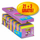 Foglietti Post-it® Super Sticky Notes assortiti neon conf. 21 blocchetti + 3 gratis da 90 ff - 654- 