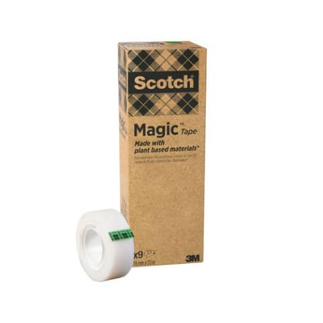 Nastro adesivo Scotch® Magic™ trasparente opaco conf. da 9 rotoli - 900-1933-9