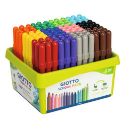 Pennarelli GIOTTO Turbo Maxi punta grossa in fibra 5 mm assortiti Schoolpack da 108 - 524000