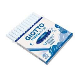 Pennarello GIOTTO Turbo Maxi punta grossa in fibra 5 mm blu oltremare Conf. 12 pezzi - 456032