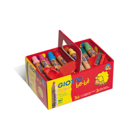 Supermatitoni colorati GIOTTO be-bè mina grande 7 mm assortiti Schoolpack da 36 + 3 temperini - 4613