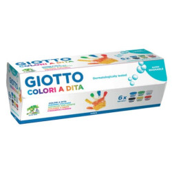 Colori a dita GIOTTO assortiti  6 vasetti da 100 ml - 534100