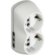 Adattatore B4 appendibile bticino con 2 prese bipasso 10/16A e 2 prese tedesche bianco - S3614D