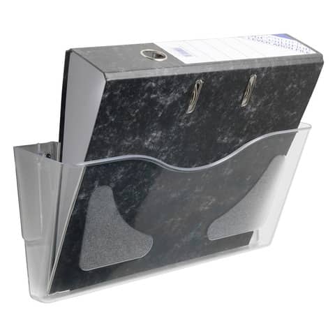 Vaschetta portadocumenti deflecto® A4 in polistirolo con kit di fissaggio a  muro trasparente - CP074 - Lineacontabile