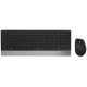 Set tastiera e mouse wireless Media Range serie highline QWERTZ, nero/argento - MROS105