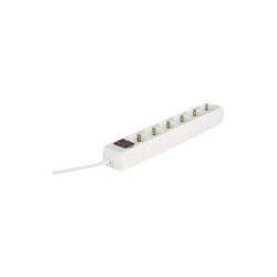 Presa Multipla a 6 vie schuko Hama in plastica con cavo da 1,4m bianco 30384