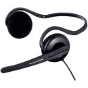 Cuffie stereo per PC Hama con archetto da collo e microfono regolabile nero 53979