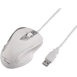 Mouse ottico Torino Hama con rivestimento in gomma bianco 00182647