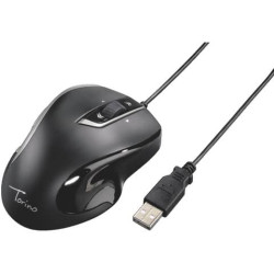 Mouse ottico Torino Hama con rivestimento in gomma nero 00182646