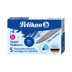 Cartucce di inchiostro Pelikan km/5 con punta roller blu astuccio da 5 - 943399