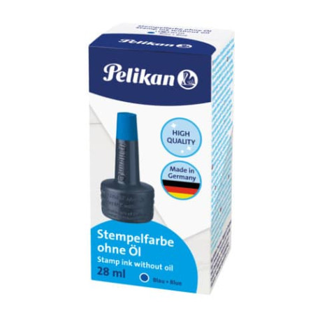 Inchiostro per timbri senza olio Pelikan flacone 28 ml blu 351213