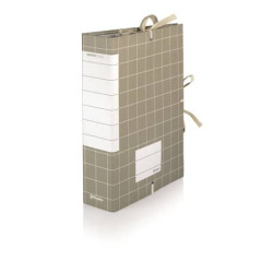 Cartella archivio Brefiocart RESISTO lacci rivettati 25x35 cm grigio dorso 10 cm  conf. 10 pezzi - R