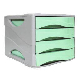 Cassettiera 4 cassetti ARDA Keep Colour Pastel polistirolo antiurto grigio/verde 15P4PPASV