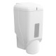 Distributore di sapone liquido 9,2x9,4x18 cm QTS in ABS con capacità 600 ml bianco - 3194/ELB