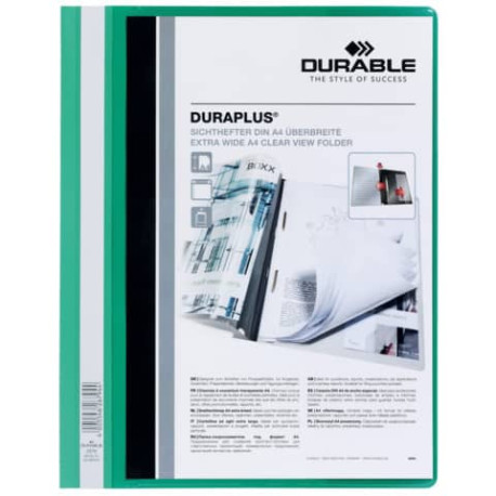 Cartellina ad aghi DURABLE DURAPLUS® A4 verde 257905