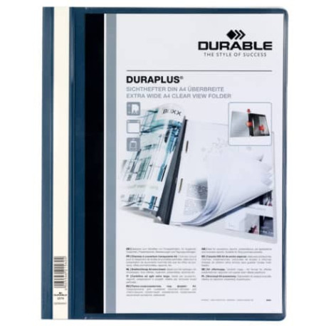 Cartellina ad aghi DURABLE DURAPLUS® A4 blu 257907