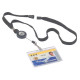 Chiocciole portabadge YO-YO Durable rotonde in plastica con cordoncino nero 822301