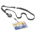 Chiocciole portabadge YO-YO Durable rotonde in plastica con cordoncino nero 822301