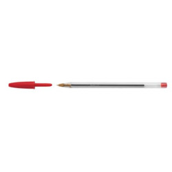 Penna a sfera BIC Cristal M 1 mm rosso  Conf. 50 pezzi - 8373619