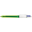 Penne a sfera a scatto BIC 4 Colours Fluo M/L 1/1,6 mm assortiti 933948